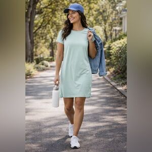 Columbia Mint Green T-Shirt Dress Athletic Casual Summer Small